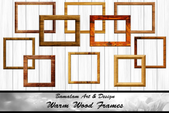 Download Warm Wood Rustic Scrapbook Frames - Warm Collection