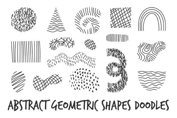 Download Abstract Geometric Shapes Doodles Lines - Geometric shape Collection